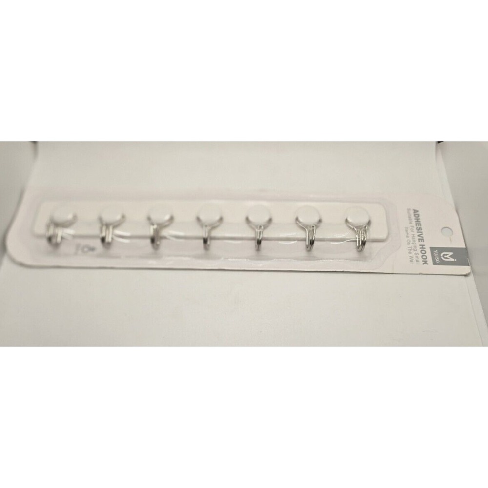 Strong‎ Adhesive Sticky Hooks Heavy Duty Wall Stainless Hook Hanger 7 hooks